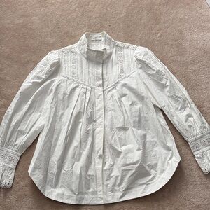Rebecca Taylor White Lace Blouse